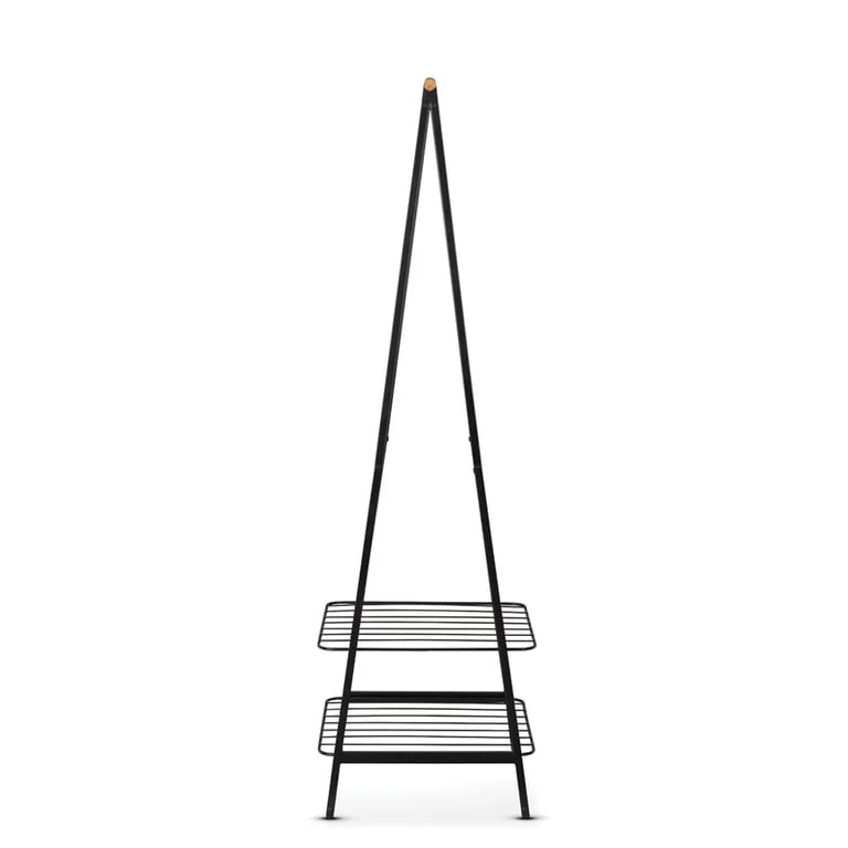 Stativ haine multifuncțional Brabantia Linn Black, compact