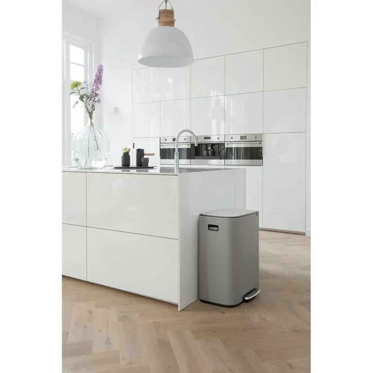 Waste Bin Brabantia Bo Pedal 60L, Mineral Concrete Grey