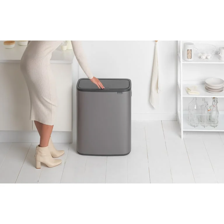 Coș de gunoi Brabantia Bo Touch 60L, Platinum