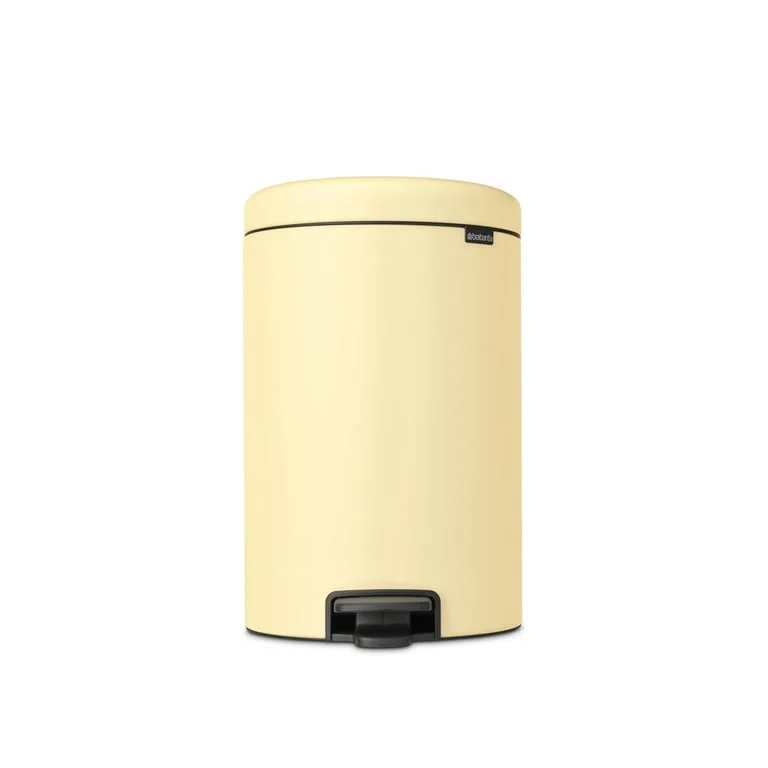 Coș de gunoi cu pedală Brabantia NewIcon 20L, Mellow Yellow