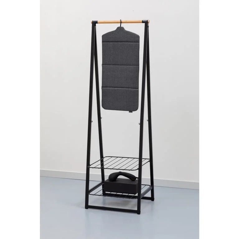 Accesoriu de călcat cu fier de călcat manual cu abur Brabantia Linn Pepper Black, pliabil