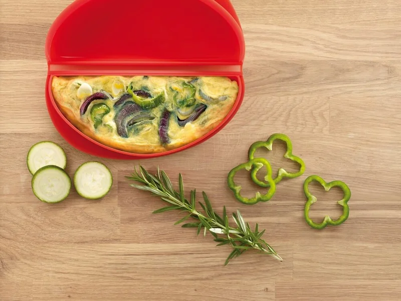 Vas pentru gătit omletă la microunde Lekue, semicerc