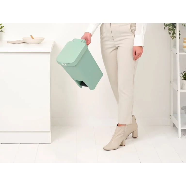 Coș de gunoi cu pedală Brabantia StepUp 10L, Jade Green