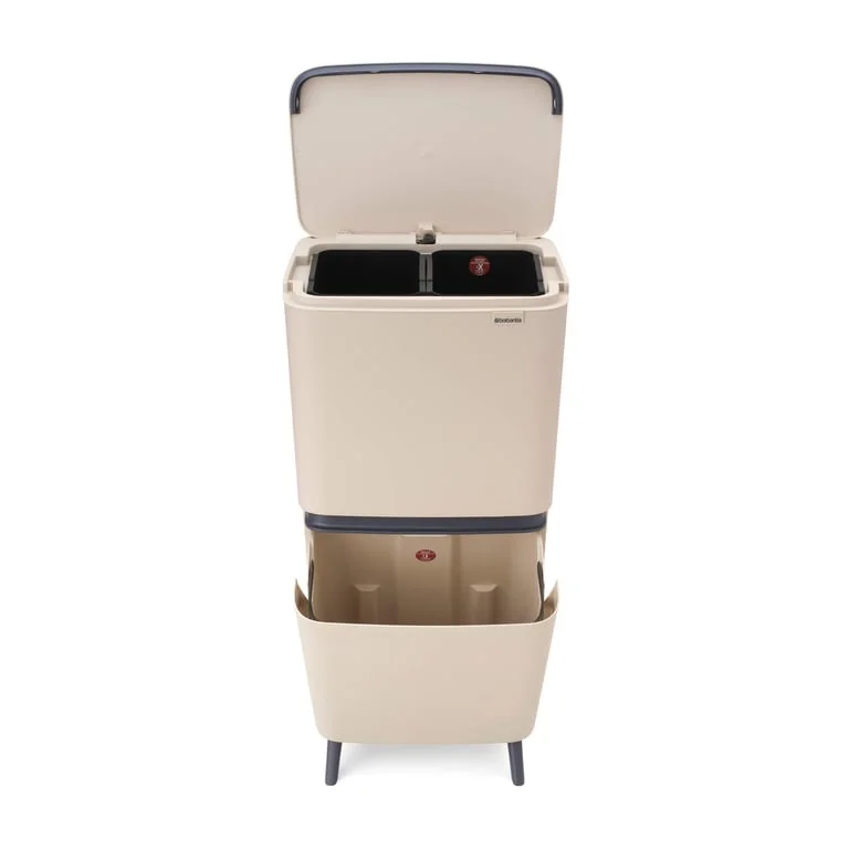 Coș de colectare selectivă Brabantia SortUp Hi 20+10+10L, Soft Beige