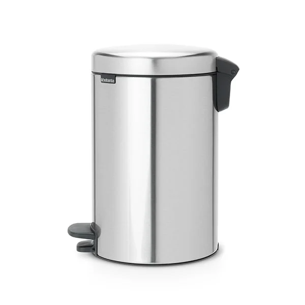 Coș de gunoi cu pedală Brabantia NewIcon 12L, Matt Steel, Fingerprint proof