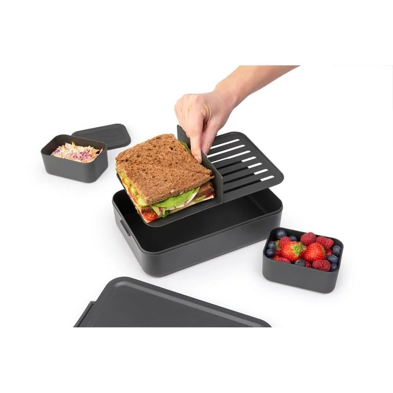 Lunch Box Brabantia Make&Take Dark Grey Large, Plastic, Bento