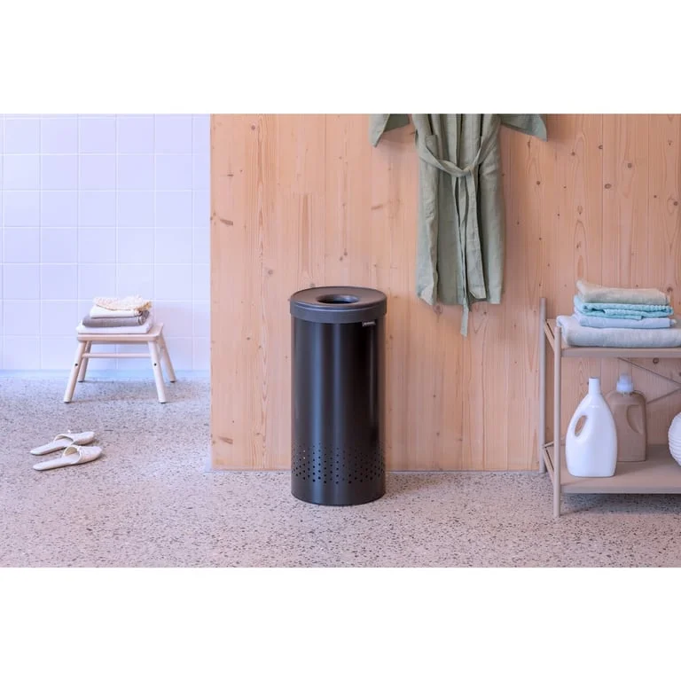 Laundry Bin Brabantia 35L, Matt Black, Plastic Lid