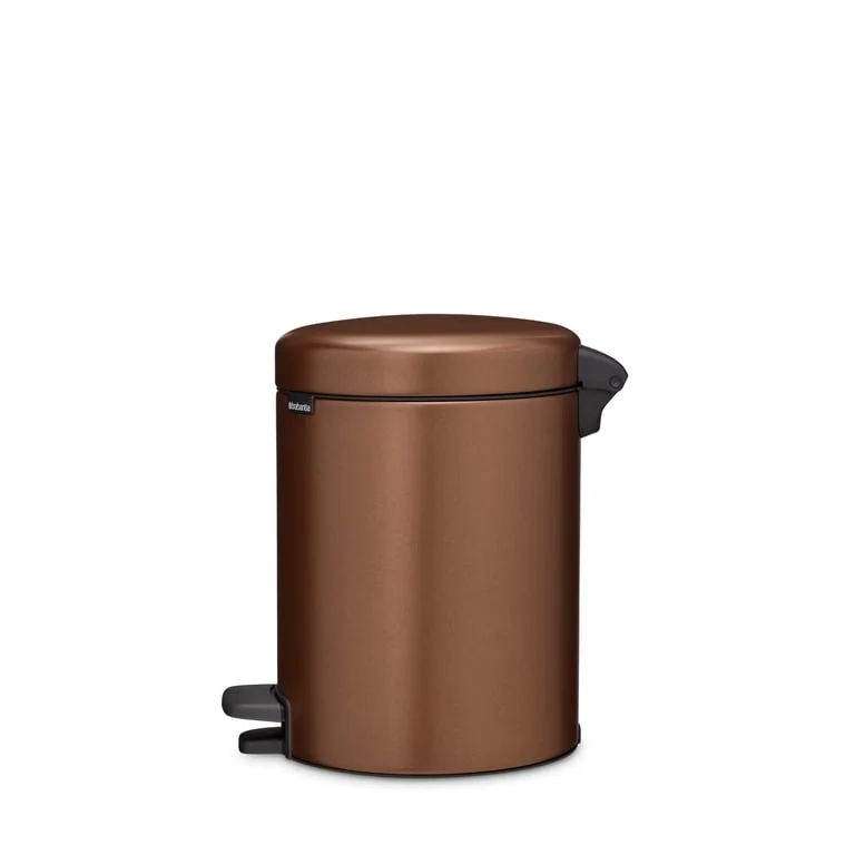 Coș de gunoi cu pedală Brabantia NewIcon 5L, Warm Bronze
