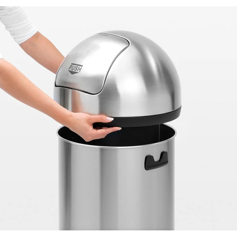 Coș de gunoi Brabantia Push 60L, Matt Steel