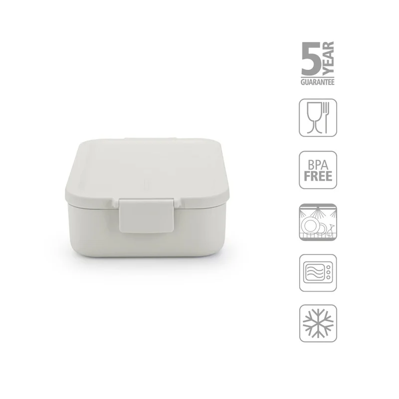 Lunch Box Brabantia Make&Take Light Grey Medium, Plastic