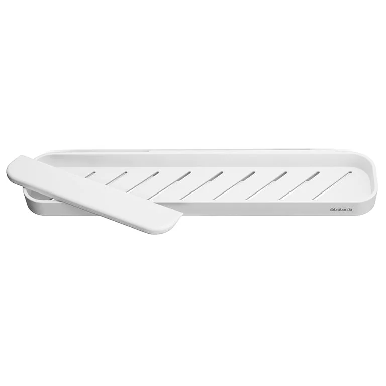 Raft de duș cu accesoriu de curățare Brabantia MindSet Mineral Fresh White