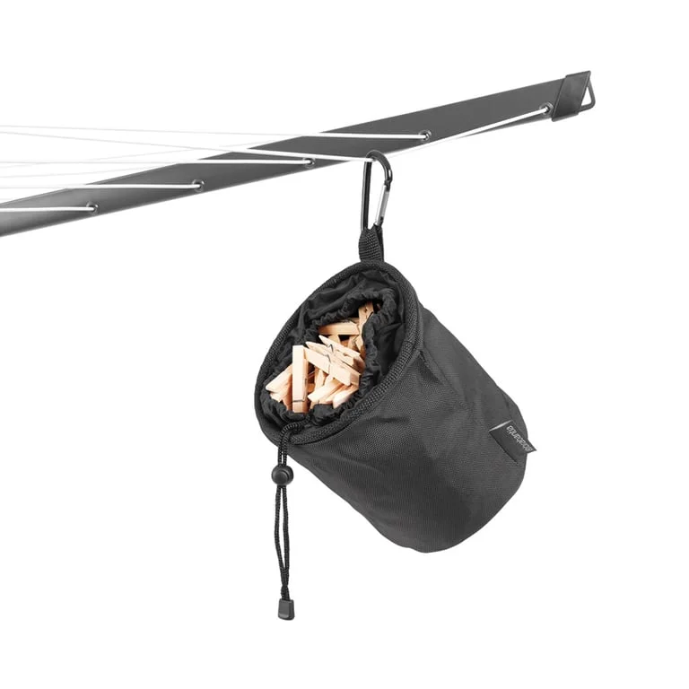 Outdoor Dryer Brabantia Lift-O-Matic 50m, Metal Soil Spear, Cover, Peg Bag and Pegs, Anthracite