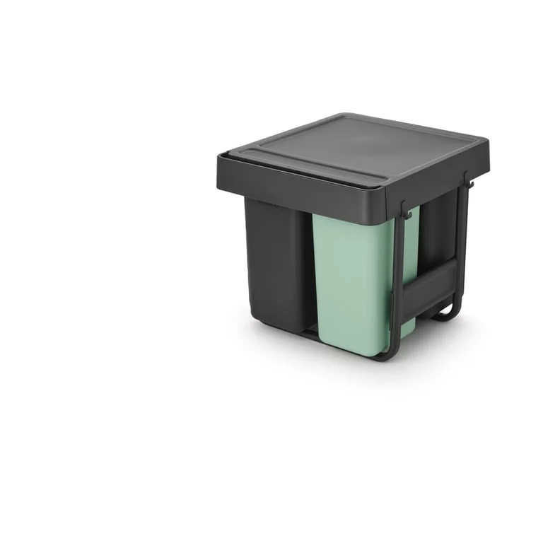 Coș de colectare separată Brabantia Sort&Go 2x10L+20L, Dark Grey & Jade Green