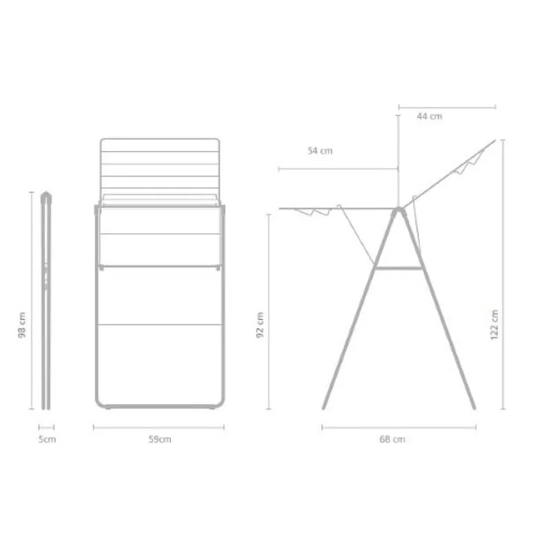 Uscător de rufe Brabantia Hangon, 15m, Matt Black