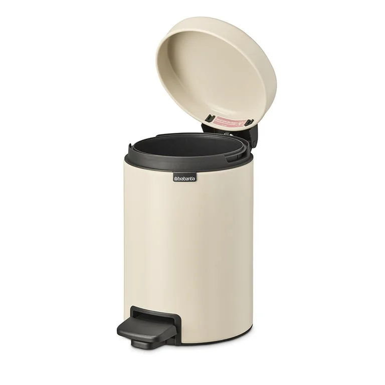 Coș de gunoi cu pedală Brabantia NewIcon 3L, Soft Beige