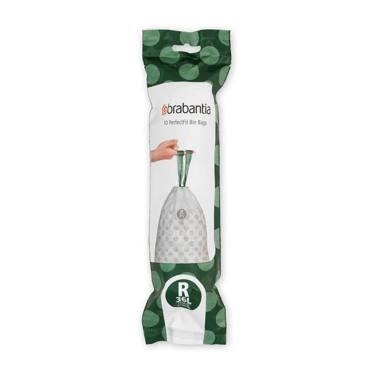 PerfectFit Bags Brabantia, size R, 36L, 10 pcs, White