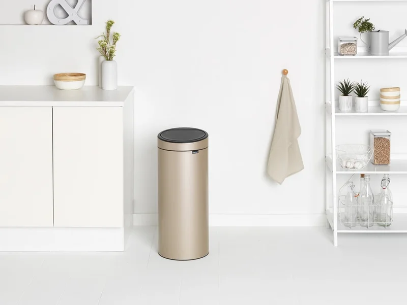 Waste Bin Brabantia Touch New 30L, Metallic Gold