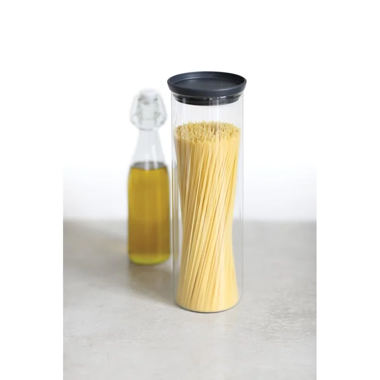 Borcan de sticlă Brabantia Stackable 1.9L, Dark Grey