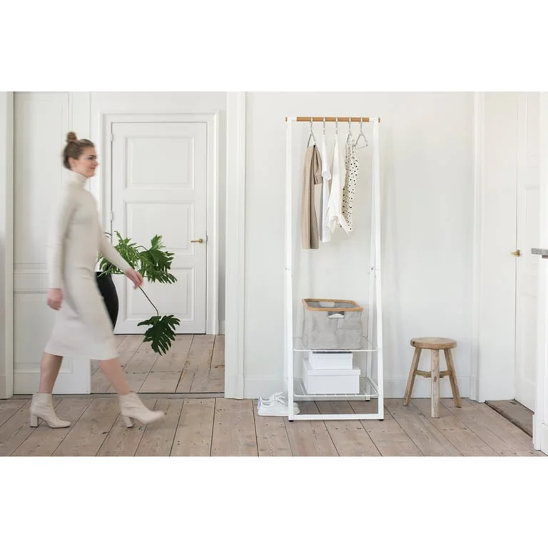 Stativ haine multifuncțional Brabantia Linn White, compact