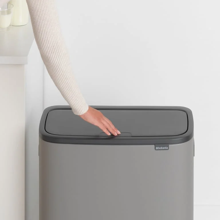 Bo Touch Bin Brabantia, 2 x 30 litre, Plastic Buckets Mineral Concrete Grey