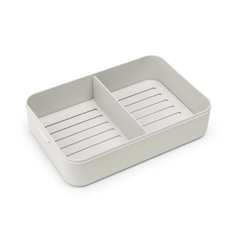 Cutie de prânz Brabantia Make&Take 2L, Light Grey, cu separatoare