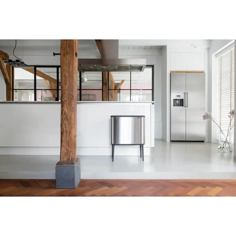 Coș de gunoi Brabantia Bo Touch 36L, Matt Steel, Fingerprint proof