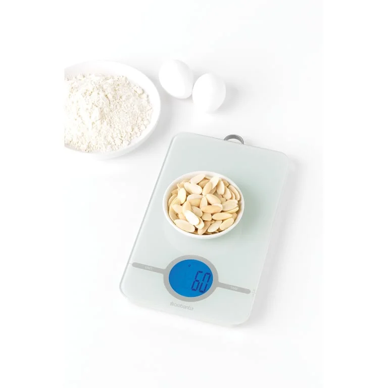 Cântar de bucătărie Brabantia Tasty+ Light Grey, afișaj LCD