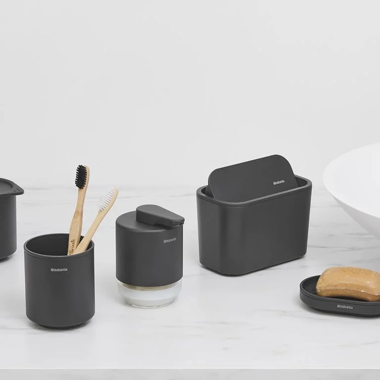 Suport pentru periuțe și pastă de dinți Brabantia MindSet Mineral Infinite Grey