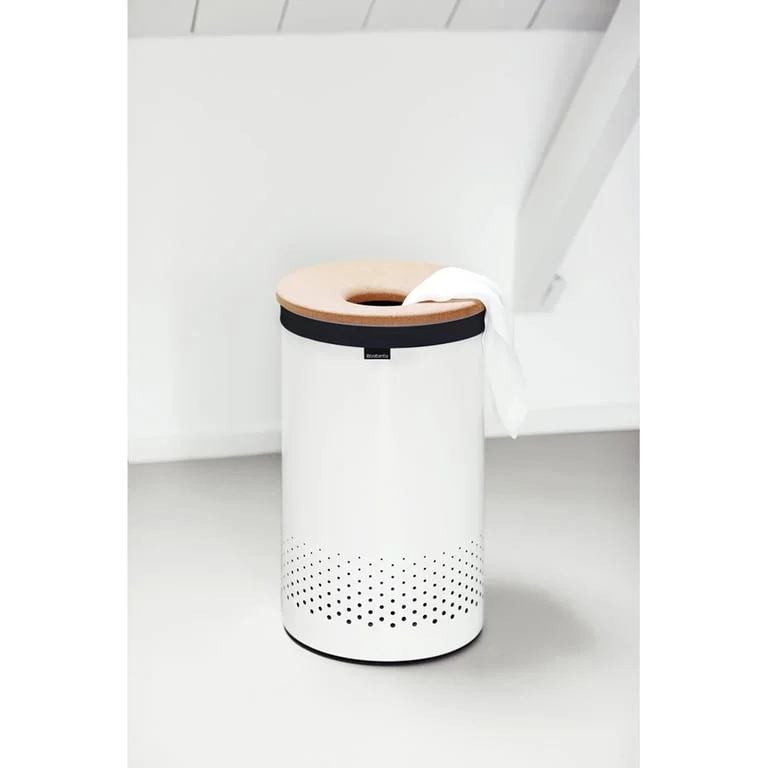 Laundry Bin Corc Lid Brabantia, 60 L, White