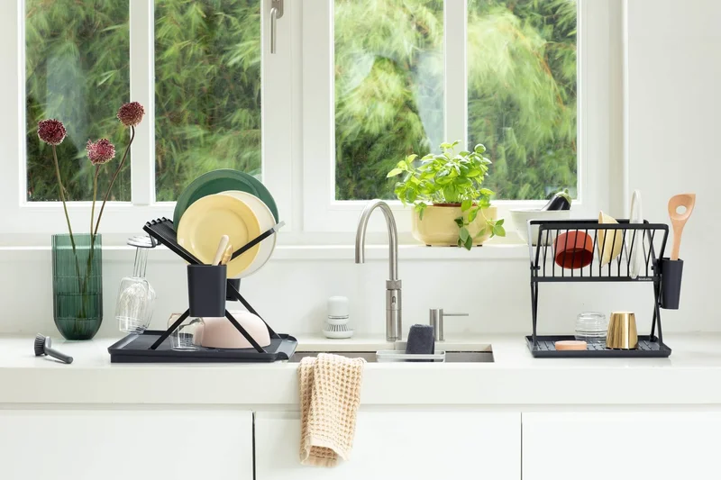 Foldable Dish Rack Brabantia, Dark Grey, Large
