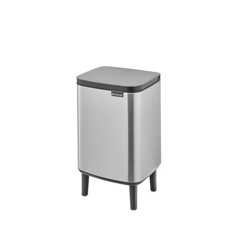 Waste Bin Brabantia Bo Small Hi 7L, Matt Steel Fingerprint Proof
