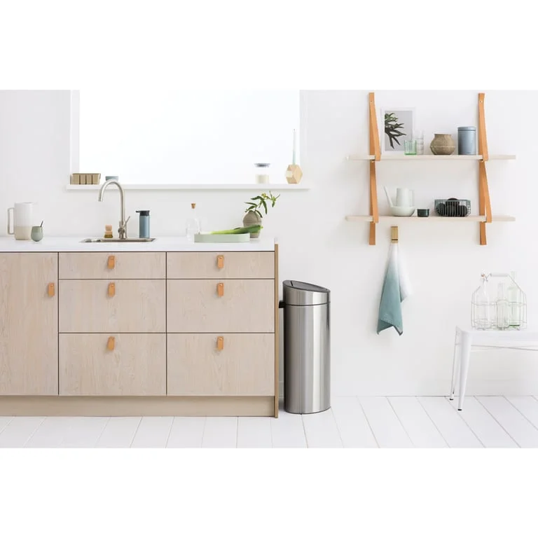 Coș de gunoi Brabantia Touch Recycle 23+10L, Matt Steel