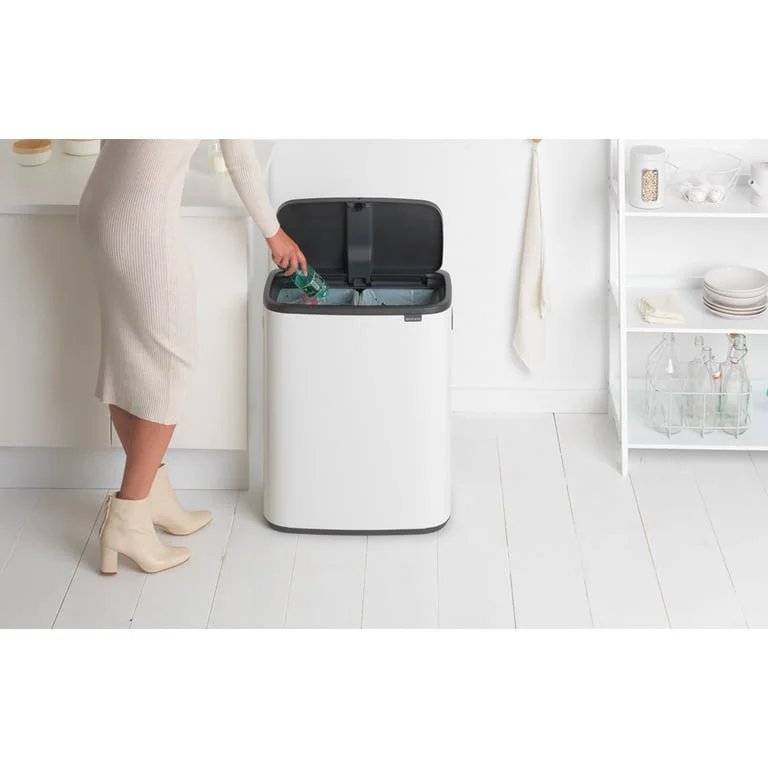 Coș de gunoi Brabantia Bo Touch 2x30L, White