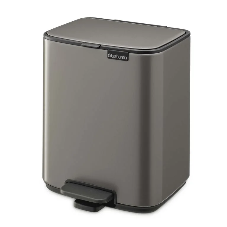 Coș de gunoi Brabantia Bo Pedal 7L, platină