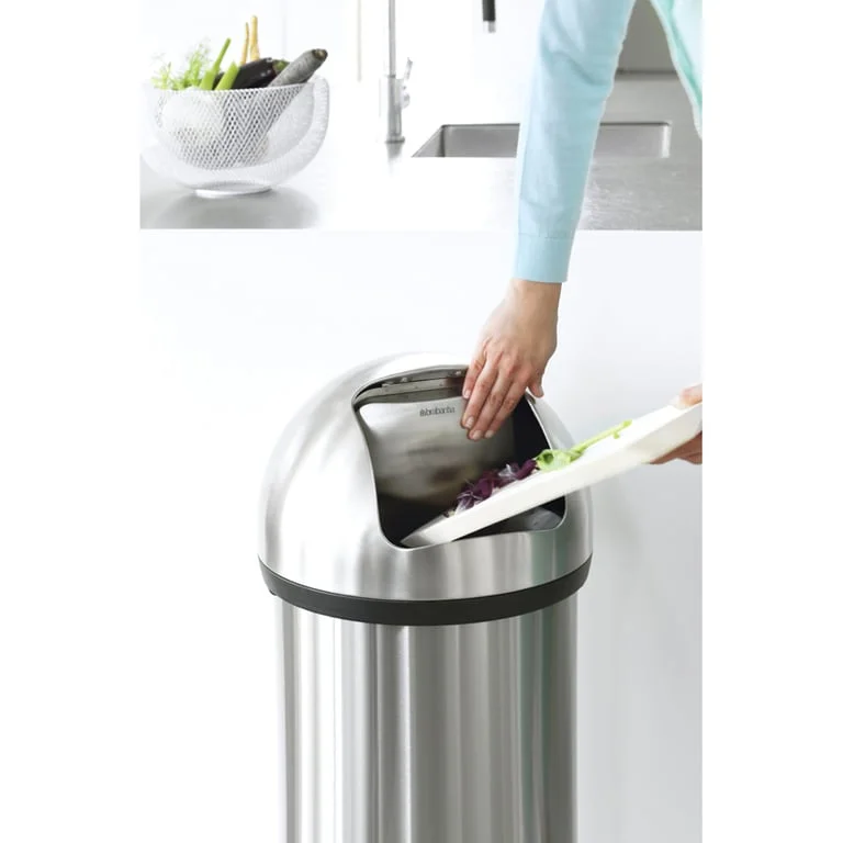 Coș de gunoi Brabantia Push 60L, Brilliant Steel