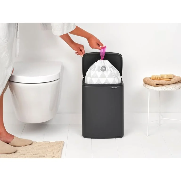 Waste Bin Brabantia Bo Small 12L, Mineral Infinite Grey