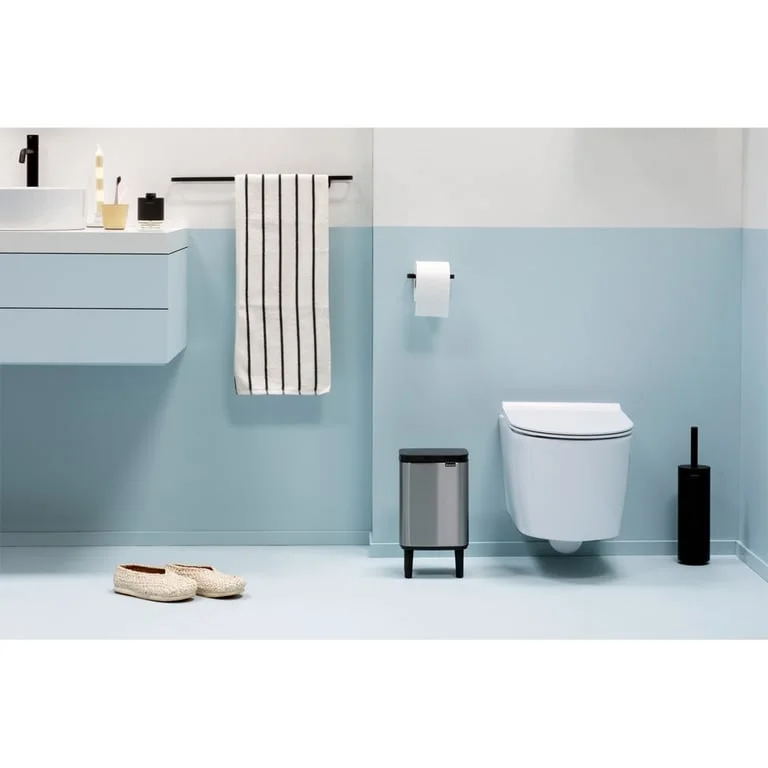 Coș de gunoi Brabantia Bo Small Hi 4L, Matt Steel, Fingerprint proof