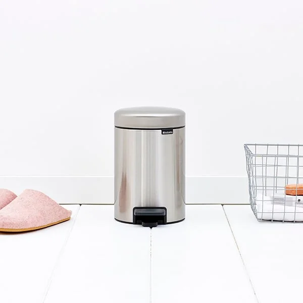 Coș de gunoi cu pedală Brabantia NewIcon 3L, Matt Steel