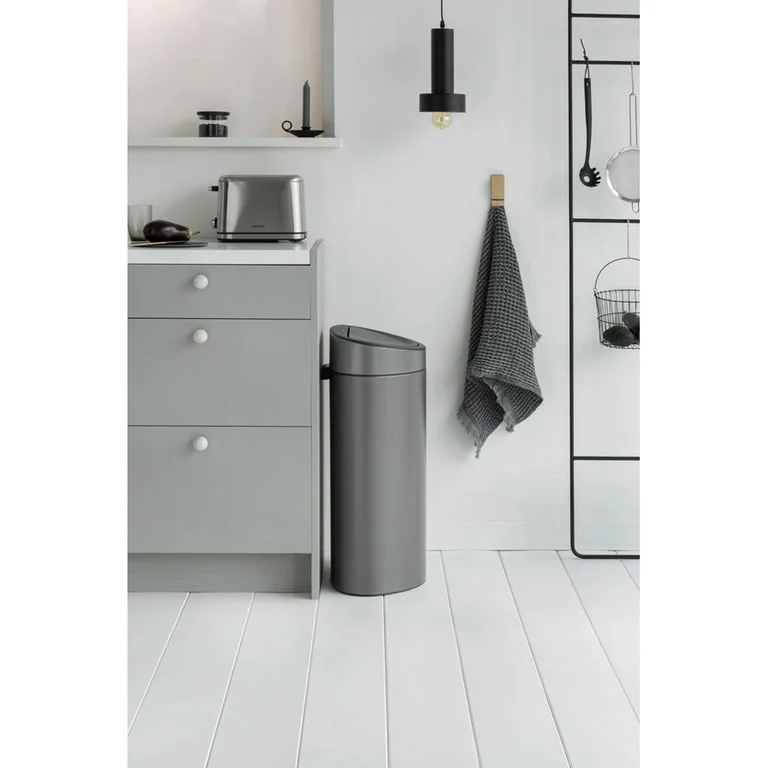 Coș de gunoi Brabantia Touch New 40L, Platinum