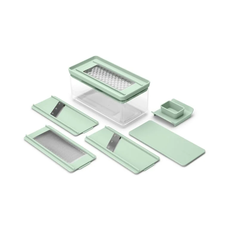 Set răzătoare multifuncțională cu recipient Brabantia Tasty+ Jade Green