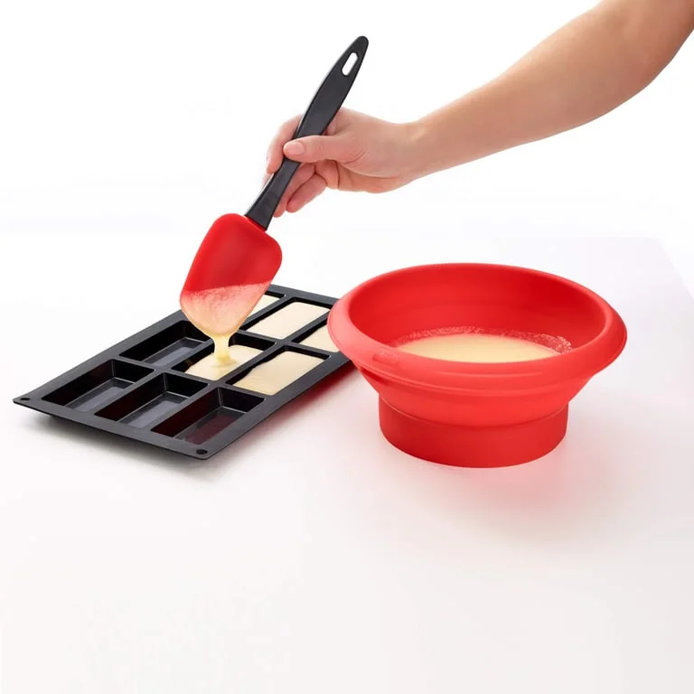 Formă de copt Lekue 30 x 17,5 x H 1,2 cm, silicon, pentru financiers
