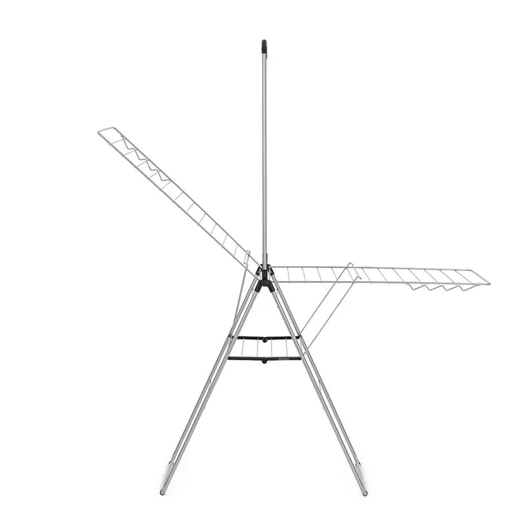 Uscător de rufe Brabantia Hangon, 25m, tijă suplimentară, Metallic Grey