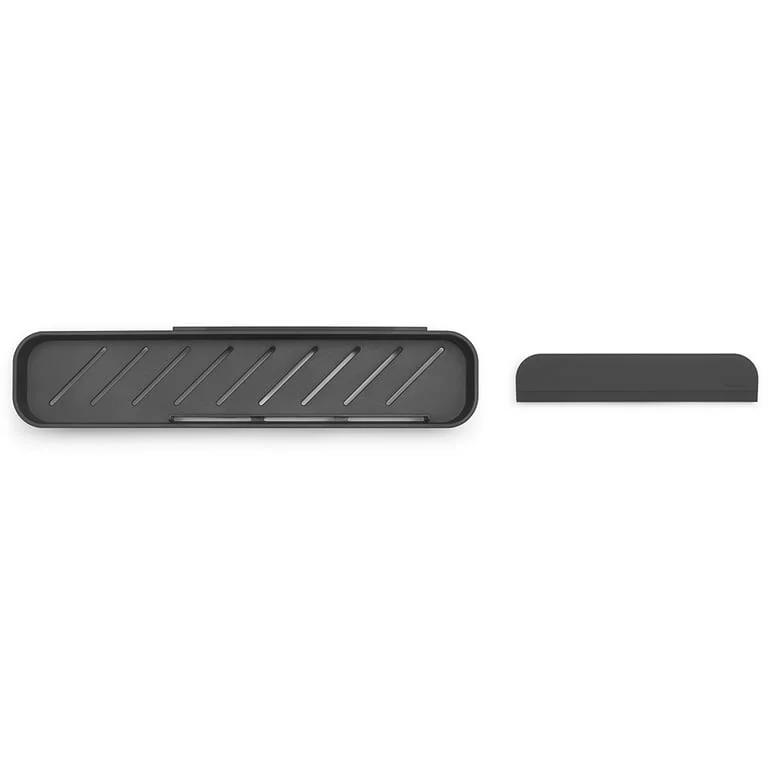 Raft de duș cu accesoriu de curățare Brabantia MindSet Dark Grey