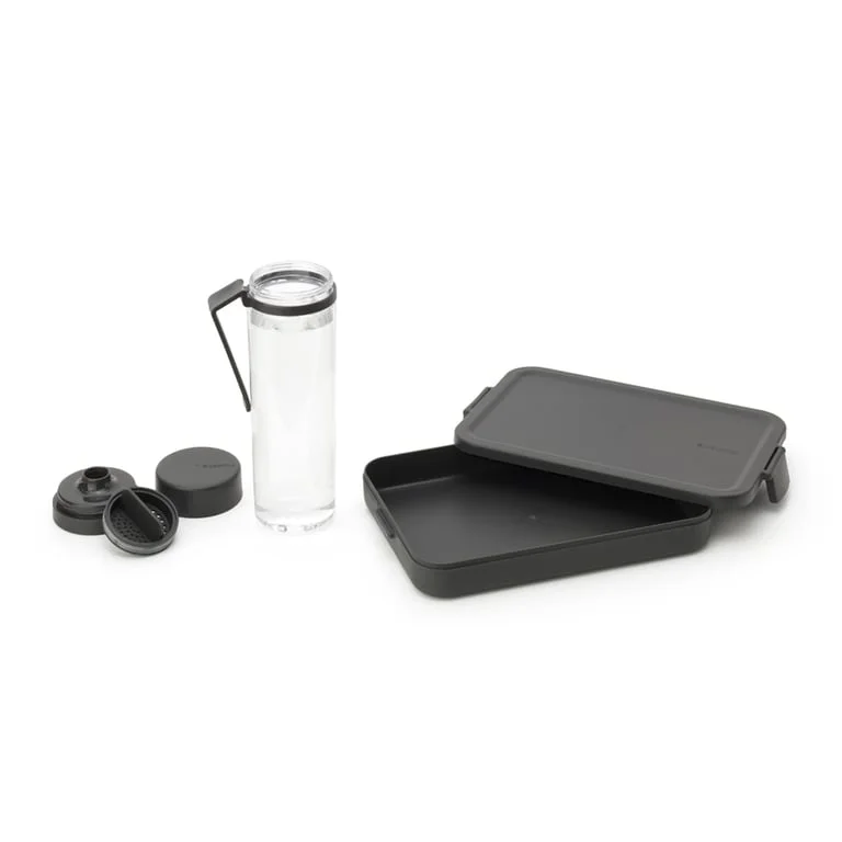 Lunch Set Brabantia Make&Take Dark Grey 2 pcs, Bottle and Box