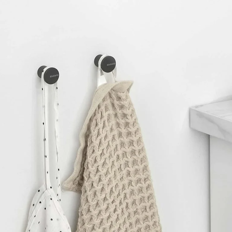 Set cârlig pentru prosoape Brabantia MindSet Mineral Infinite Grey, 2 bucăți