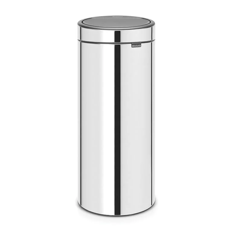 Coș de gunoi Brabantia Touch New 30L, Brilliant Steel