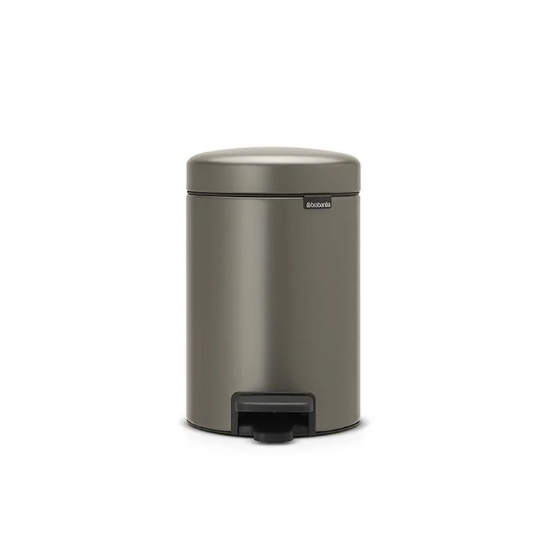 Coș de gunoi cu pedală Brabantia NewIcon 3L, Platinum