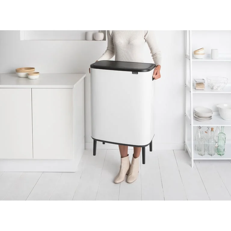 Coș de gunoi Brabantia Bo Touch Hi 2x30L, White
