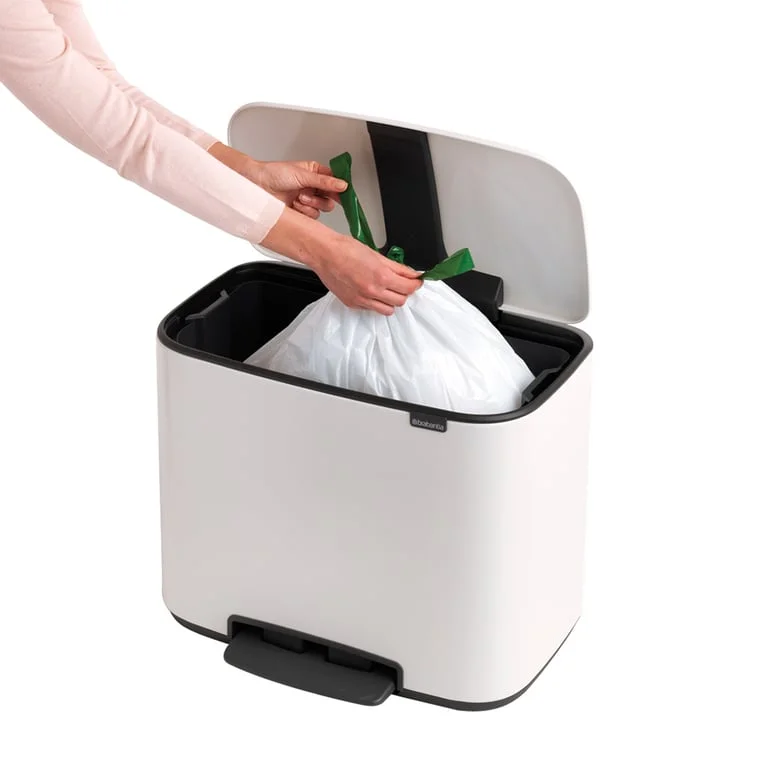 Brabantia Bo Pedal Bin, 36L, White