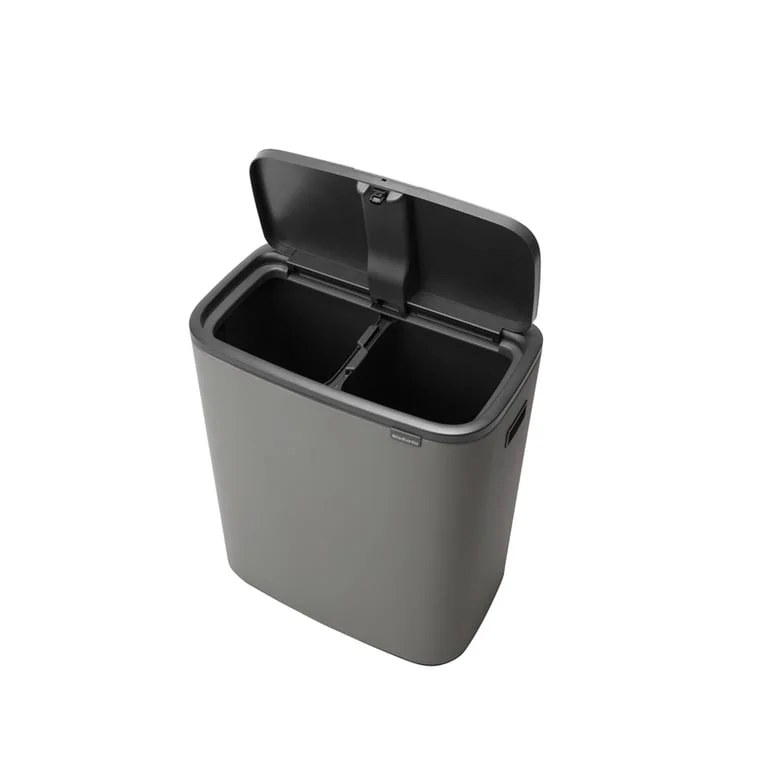 Bo Touch Bin Brabantia, 2 x 30 litre, Plastic Buckets Mineral Concrete Grey